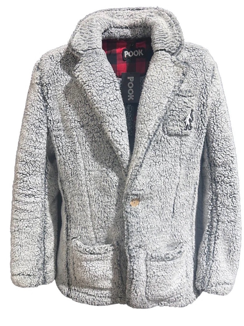 POOK Sherpa Blazer Size M Yeti Teddy Jacket